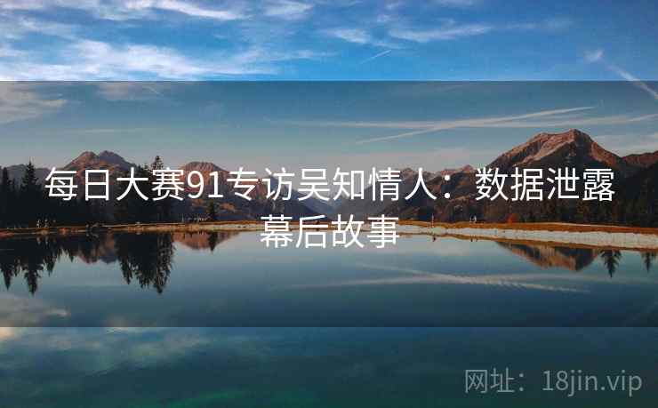 每日大赛91专访吴知情人：数据泄露幕后故事