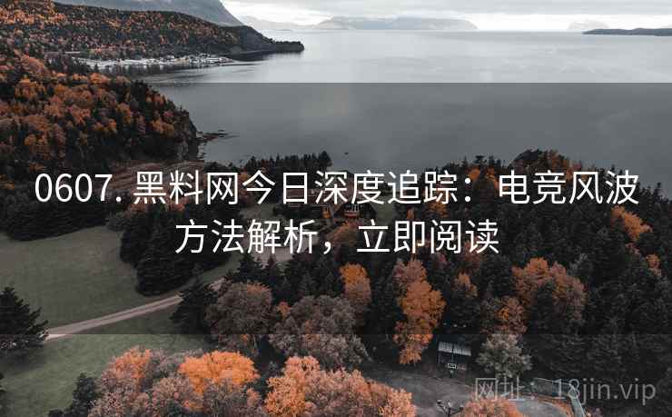 0607. 黑料网今日深度追踪：电竞风波方法解析，立即阅读